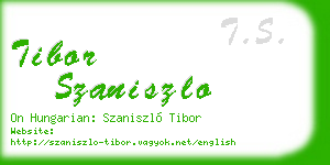 tibor szaniszlo business card